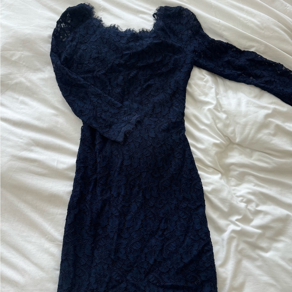 Diane von fustenberg  Navy Lace Dress